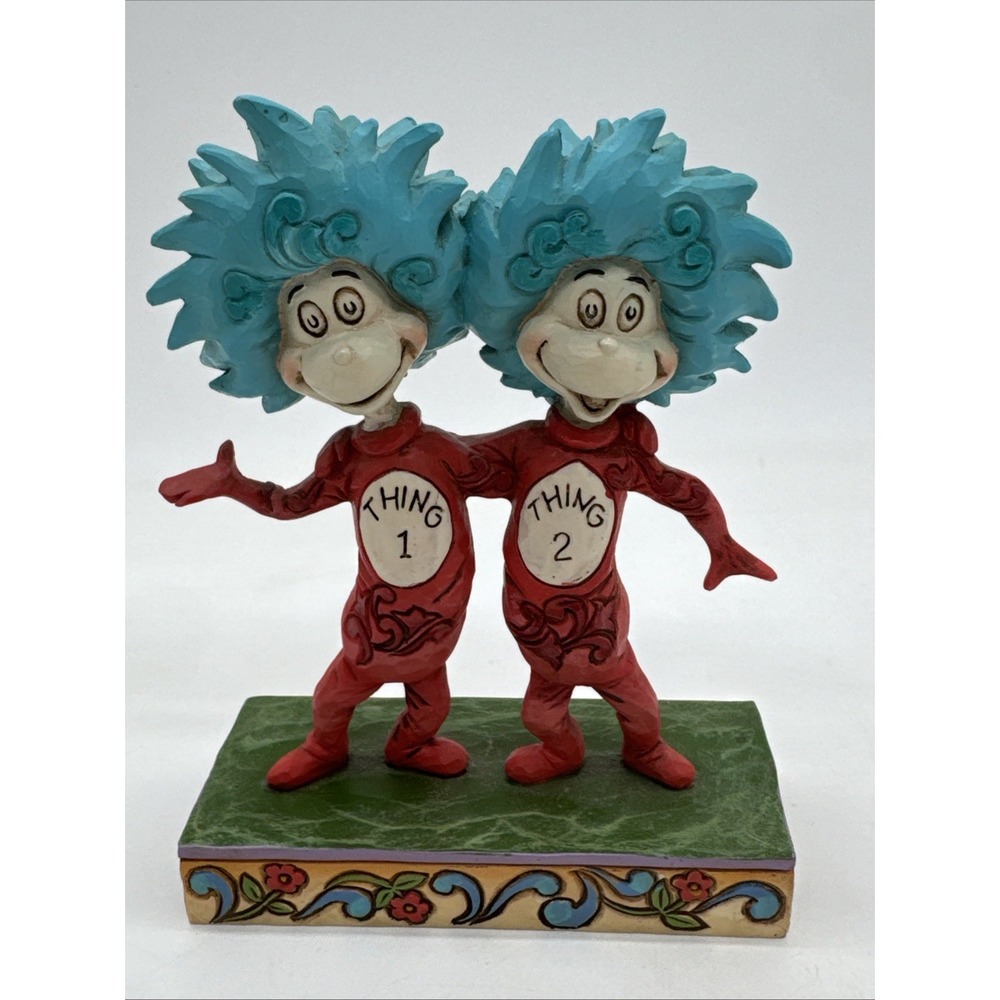 Jim Shore Dr Seuss Collection Thing 1 Thing 2 Multicolor Figurine 2018
